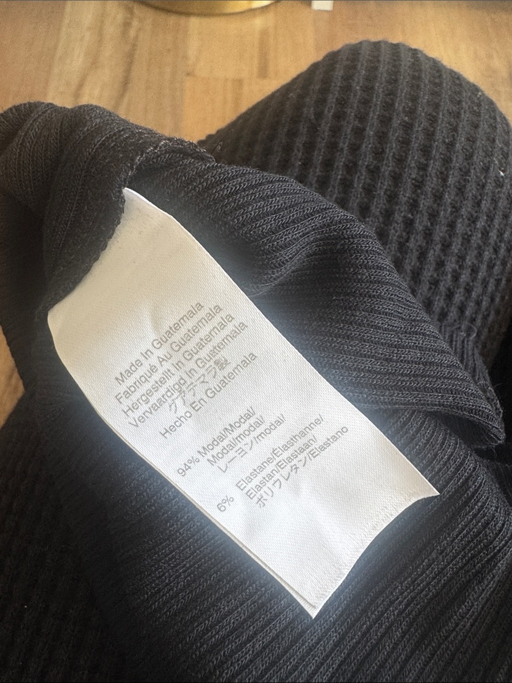 J.Crew large black cotton ribbed tank XS NWT modal - Picture 4 of 4